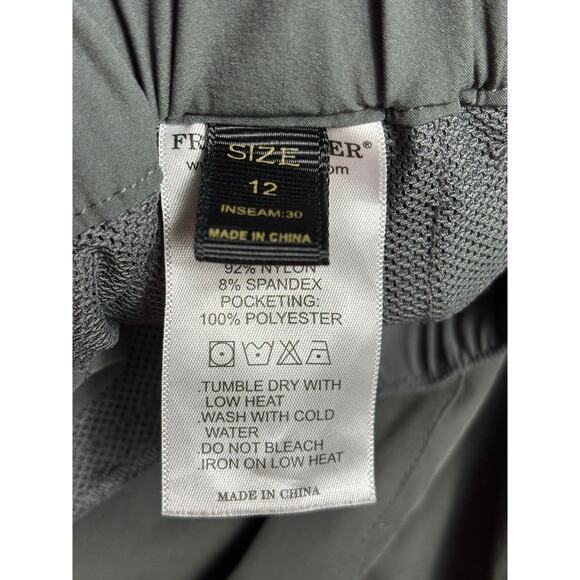 FREE SOLDIER Pants Womens 12 Gray Nylon Stretch Hiking Tactical Zip Pockets - Picture 4 of 8